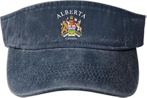 Alberta Canada Sports Sun Visor Hat for Men Women,Breathable Empty Top Sun Hats Topless Cap for Baseball Running Golf