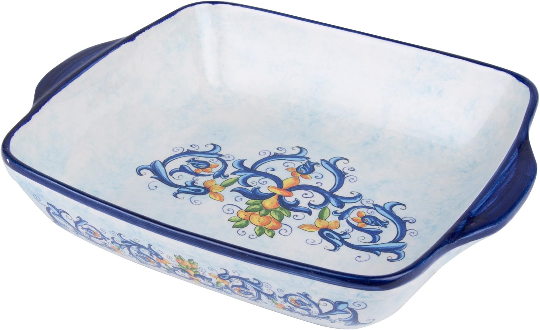 Italian Handmade Dinnerware Small Square Baker Venice Pietra Italia