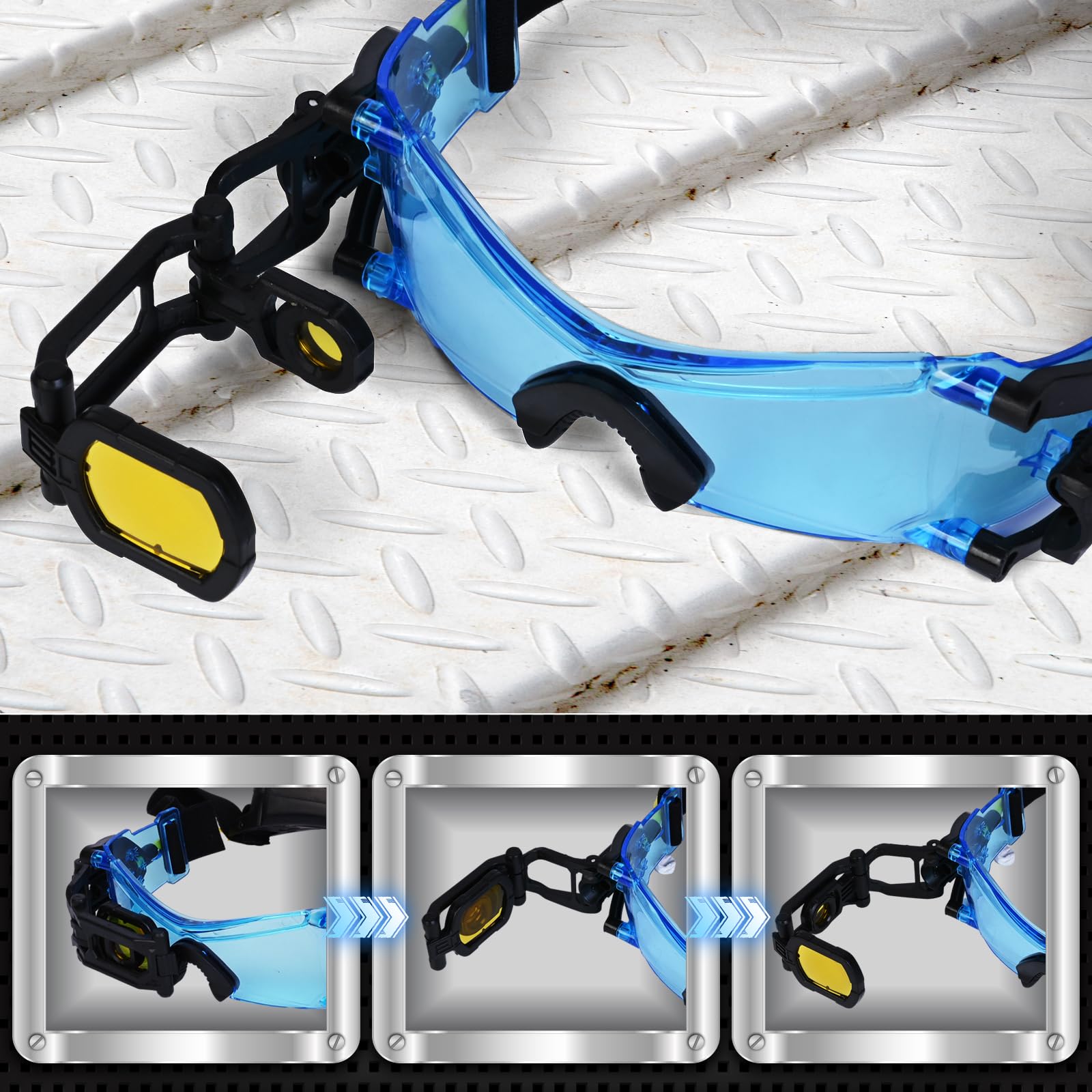 Madzee Spy Gear Toy Set for Kids – LED Night Vision Goggles for Kids with Micro Voice Disguiser