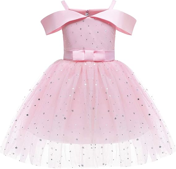 Amazon ワンピース キッズ服 女の子 ドレス スカートチュールドレス 袖無し ちょう結び フォーマルワンピース メッシュ 星柄 プリンセス風 チュチュドレス 子供服 可愛い お姫様ワンピース 七五三 入学式 卒業式 結婚式 発表会 パーティードレス フォーマル 通販