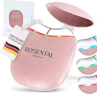 Rosental Organics EMS Gua Sha Gesichtsmassagegerät - LED Blau, Grün & Rotlicht Therapie - Für konturierte, pralle Haut & ebenmäßigen Teint - Für alle Hauttypen