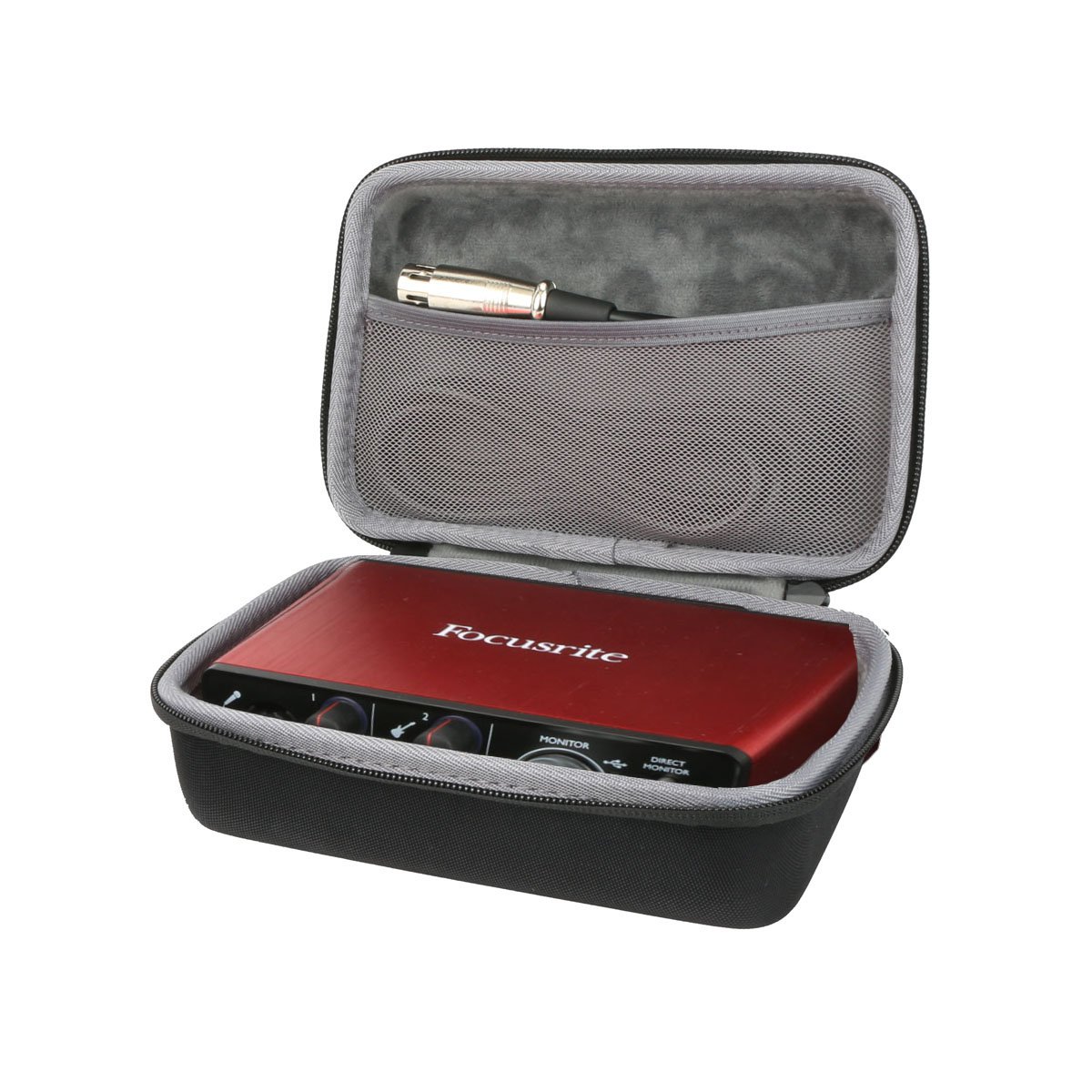 co2CREA Hard Travel Case for Focusrite Scarlett 2i2 3rd Gen /2nd Gen USB Audio Interface Hard EVA Storge Bag