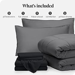 Bare Home Bed-in-A-Bag 7 Piece Comforter & Sheet