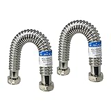 PROCURU 2-Pack 1-1/2" FIP x 18" Stainless Steel