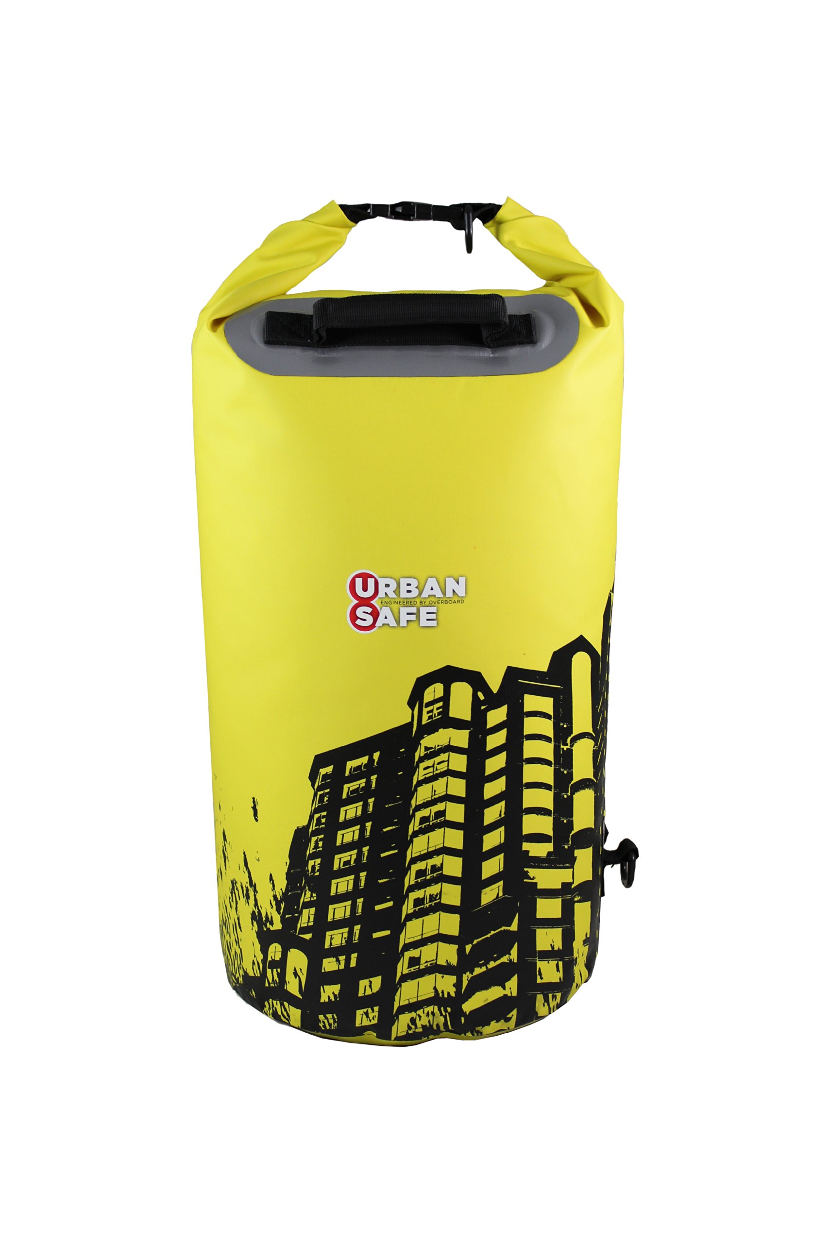Overboard Urban Safe Dry Tube, Yellow Cityscape, 20-Liter
