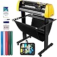 VEVOR Vinyl Cutter Machine, 34 in / 870 mm Max Paper Feed Cutting Plotter, Automatic Camera Contour Cutting LCD Screen Printer with Stand Adjustable Force and Speed for Sign Making Plotter Cutter