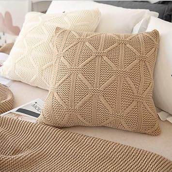 Amazon Com Wool Knitting Sofa Decoration Floor Sitting Cushion