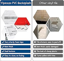 Yipscazo Peel and Stick Stone Metal Tile