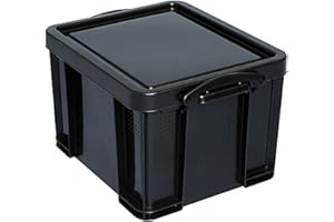 Really Useful Box® Plastic Storage Container With Built-In Handles And Snap Lid, 32 Liters, 95% Recycled, 19" x 14" x 12