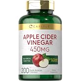 Carlyle Apple Cider Vinegar Capsules | 450mg | 200 Pills | Non-GMO, Gluten Free Supplement