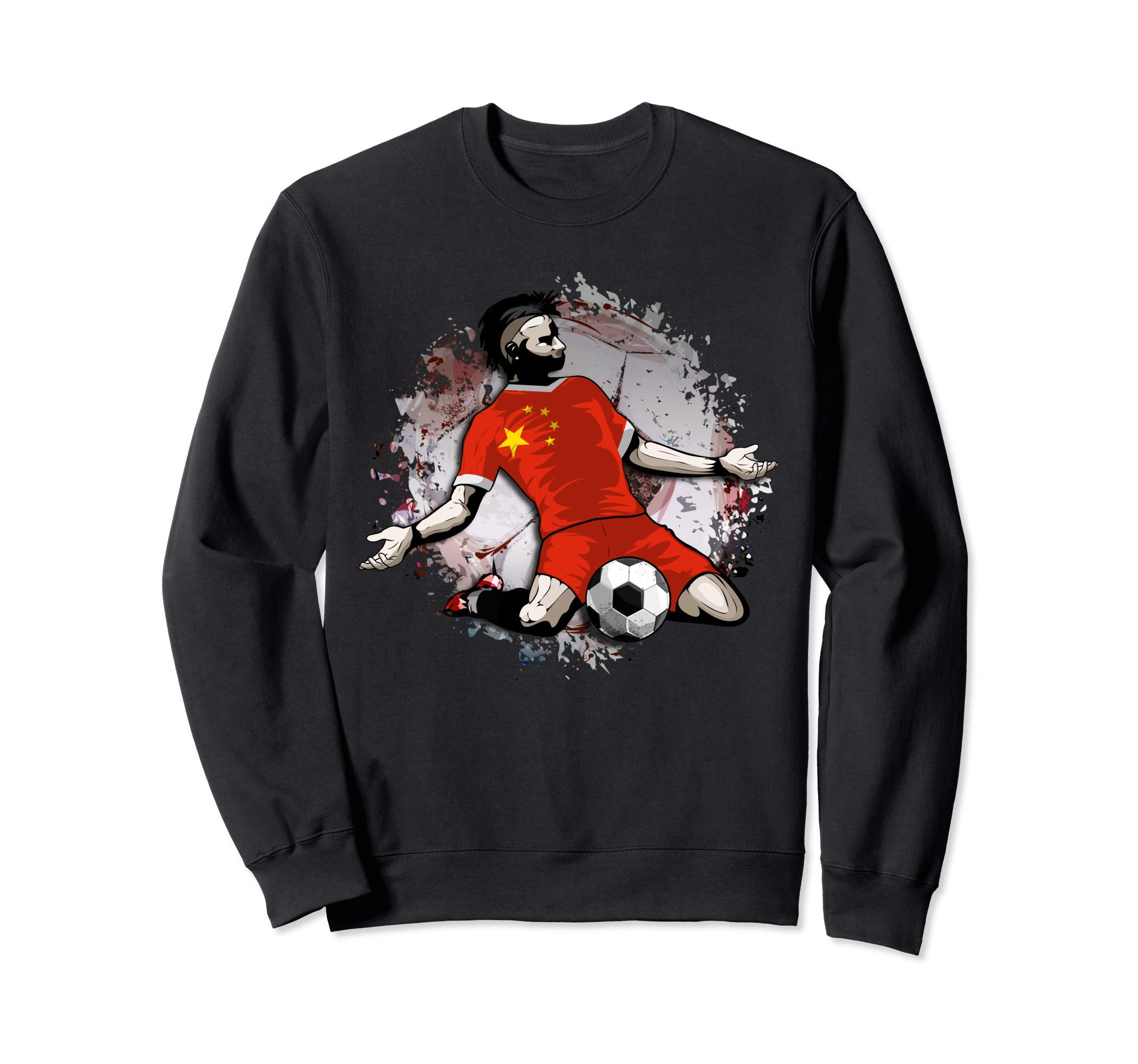 China Soccer Chinese National Flag Proud Football Lovers Art Sweatshirt