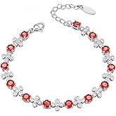 TIMEMATRIX Green/Red/Blue/White/Orange Lucky Straw Bracelet with Cubic Zirconia Gemstones for Women for Gift.