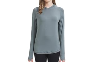 netdraw Women's Ultra-Soft Bamboo Viscose Hoodie UPF 50+ Sun Protection Long Sleeve Shirt