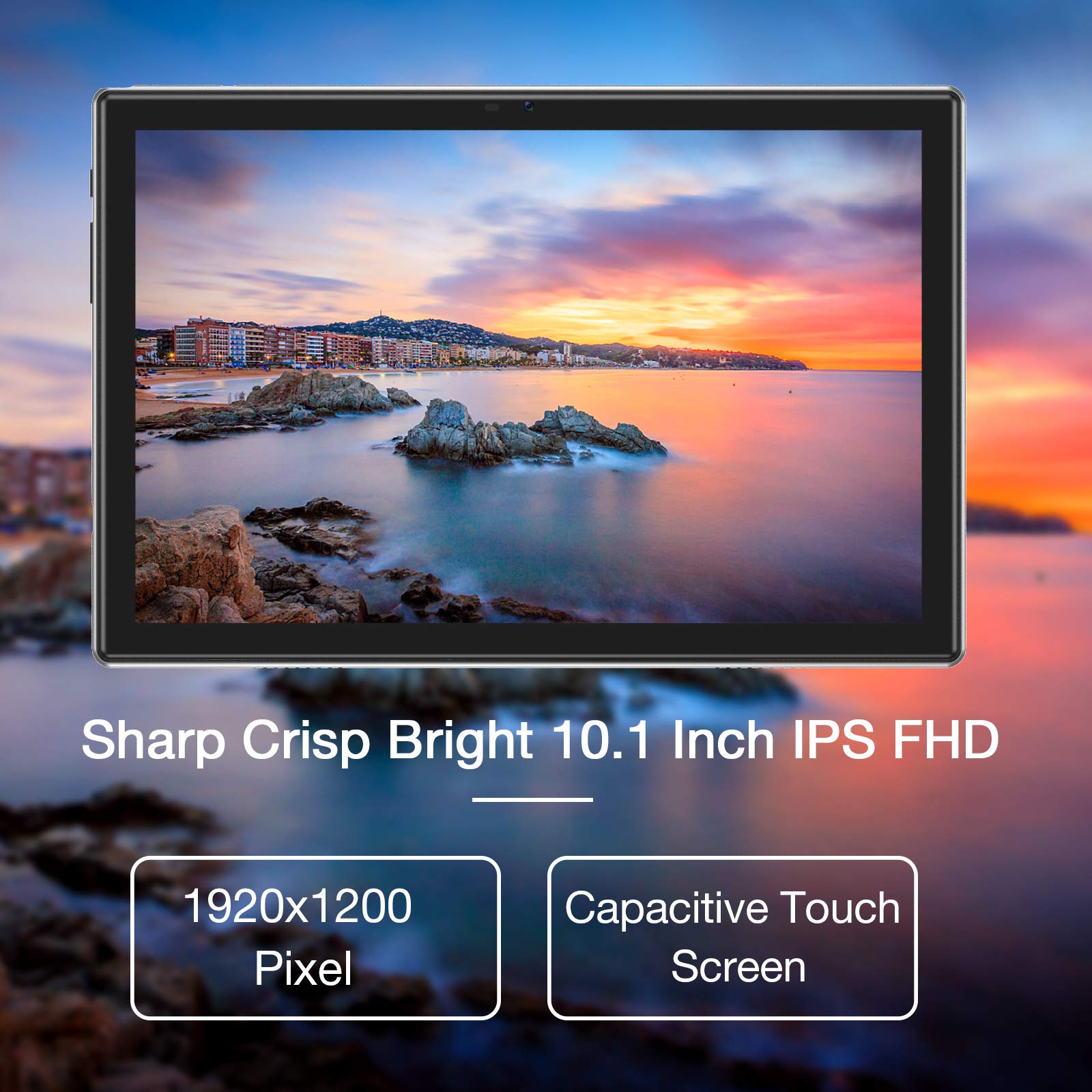 HAOVM 10 inch Tablet, MediaPad P20 Android 11 Tablet with 3GB RAM 512 GB Expanded Storage, 6000mAh Battery, 1.6GHz Processor, FHD Touchscreen Tablet, Bluetooth, Wi-Fi,Type-C 2.0 for Study Gaming Work