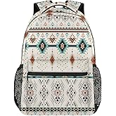 Funky Qiu School Backpack for Boys Girls- Large Waterproof Travel Daypack Laptop Backpack Schoolbag with Adjustable Padded Straps(Aztec)
