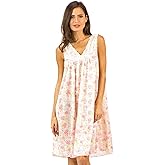 Casual Nights Women's Flower Tricot Sleeveless Nightgown