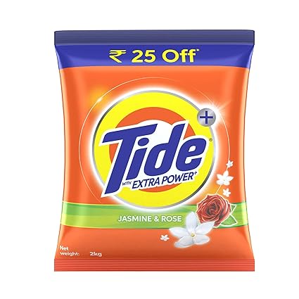 Tide Plus Detergent Washing Powder with Extra Power Jasmine and Rose Pack-2 kg (Rupees 25 off)