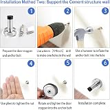 Northern Brothers 5cm Chrome Door Stop Pack of 6 with Self Adhesive or Wall view 6