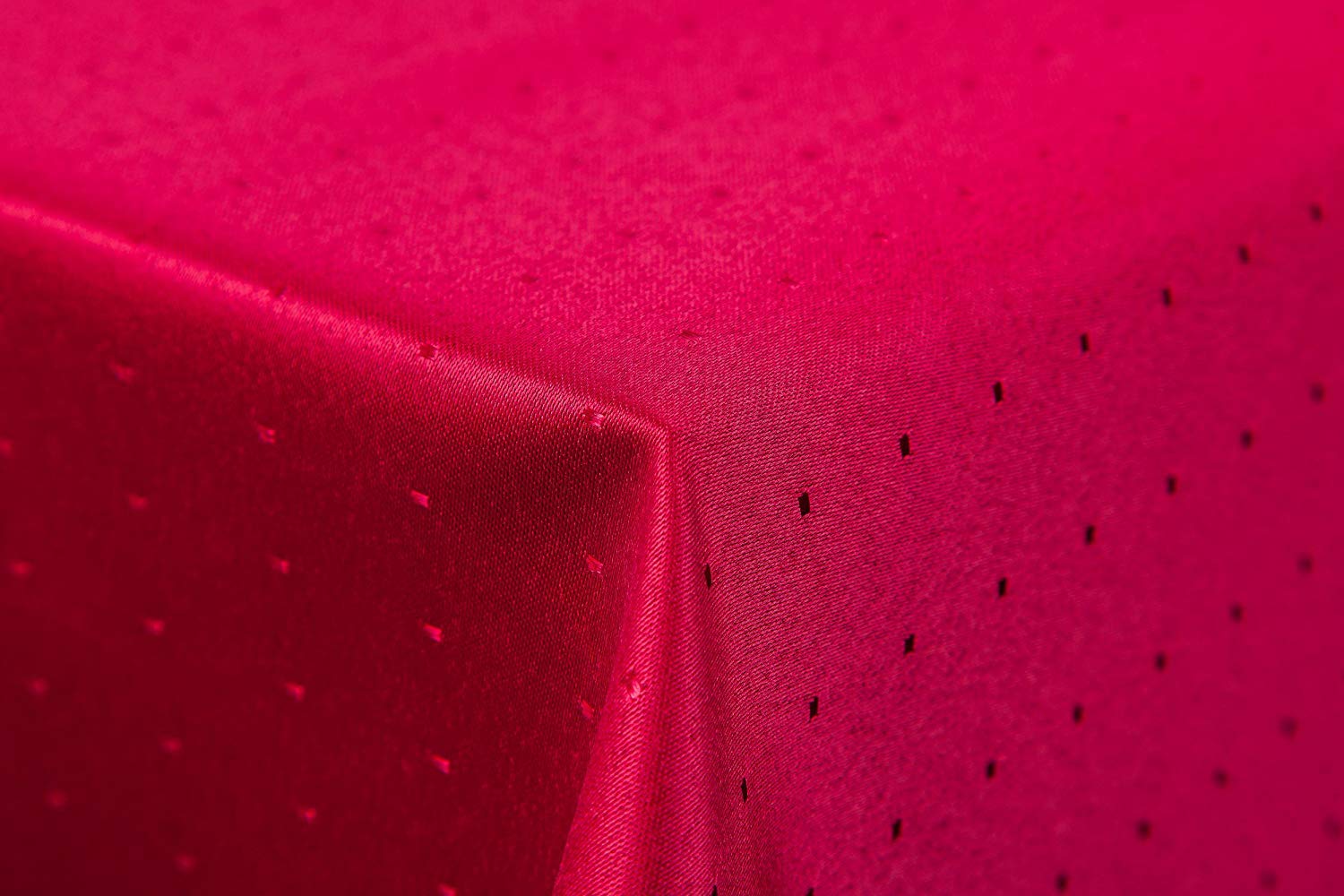 Punkte damask tablecloth by First-Tex, Polyester, dark red, 160x320 — image 1