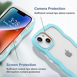 Anuck for iPhone 14 Plus Case Wavy Edge Clear Back