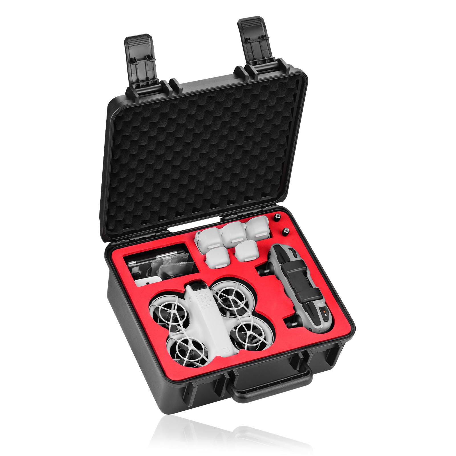Photo 1 of BRDRC Neo Case, Waterproof Carrying Hard Case Shoulder Strap for DJI Neo Fly More Combo Accessories, with RC-N3 Remote Controller Battery Charging Hub and Other