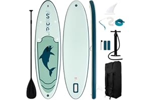 FunWater Inflatable Stand Up Paddle Board 10'6"/11"/11'6" Paddle Board for Adults & Youth, Paddleboards Inflatable with Premium SUP Accessories, Wide Stable, Non-Slip Comfort Deck