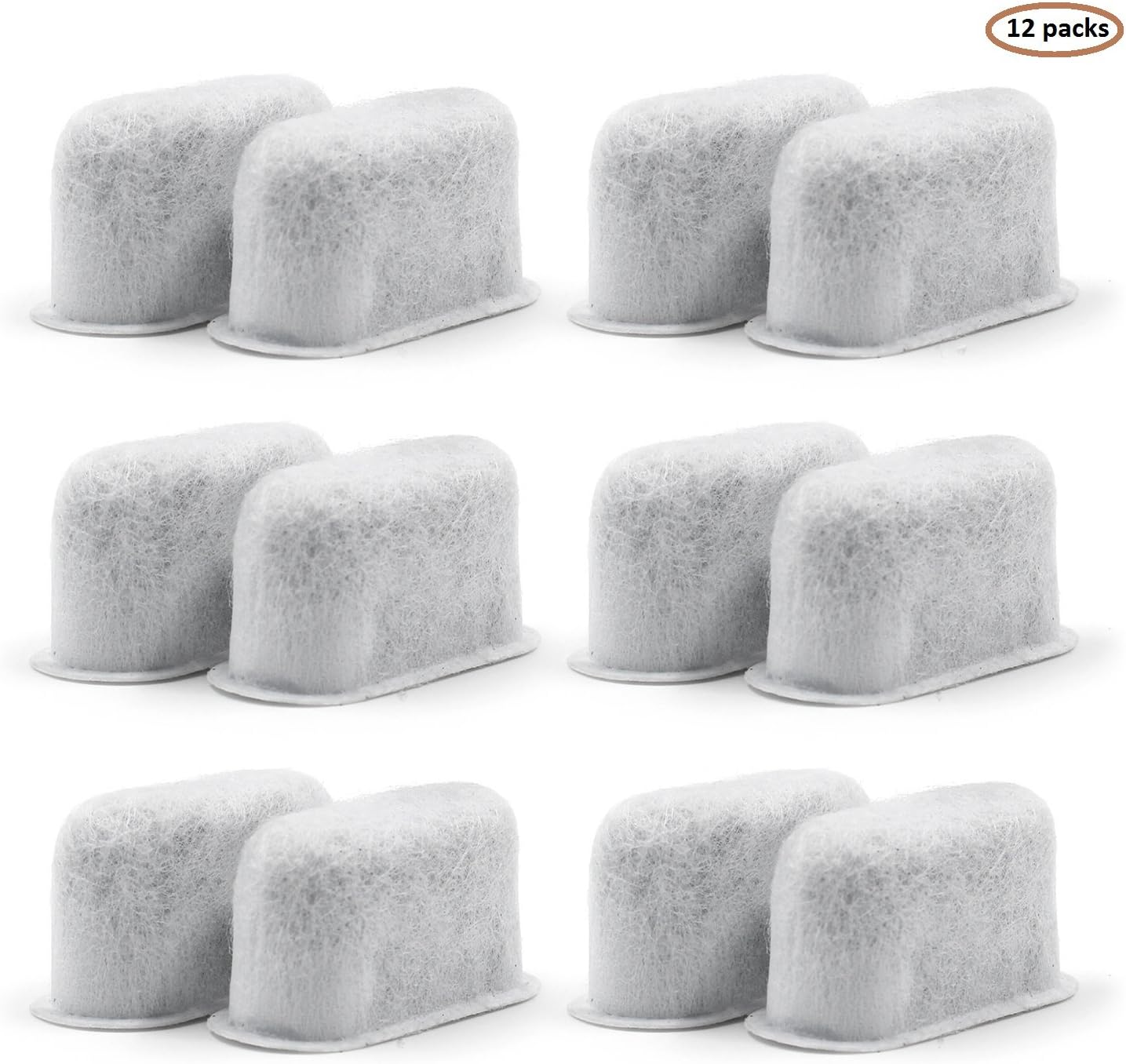 12Replacement Charcoal Water Filters for Cuisinart Coffee Machines DCC