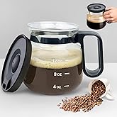 Coffee Pot Mug, 16oz Glass Novelty Coffee Cup with Leak-Proof Lid, Ideal Gift for Coffee Lovers, Mini Tea Pot Design for Home & Office Use