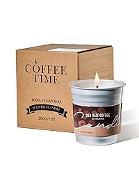 M&SENSE Vegan Soy Wax Candle, Sea Salt Coffee