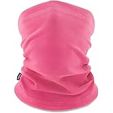 Kids Fleece Neck Warmer Gaiter - Winter Face Cover for Snow Play & School - Warm Elastic Tube Scarf for Boys & Girls