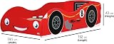 Kidsaw Red Racing Car Bed Frame 140x70cm for Toddlers & Juniors view 3