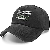 POWEROSE Fishing Hat for Men Women, Fishing Gifts Embroidered Letters Adjustable Baseball Cap