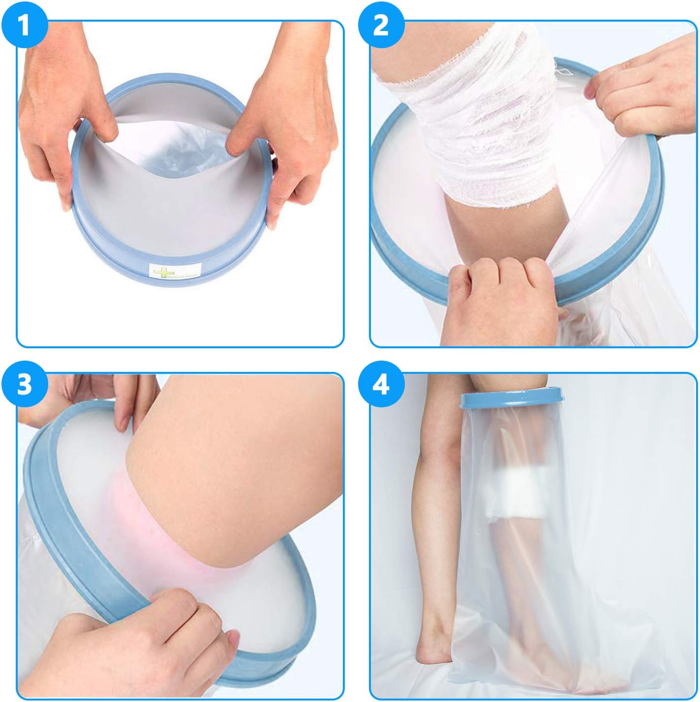 Aozzy Leg Cast Cover,Leg Cast Protector Keep Bandage Dry for Shower