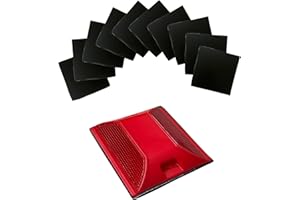 MERHOFF & LARKIN Adhesive Sticky Pads For Road Reflectors | Pack of 10 | 4 by 4 inch Butyl Pads | Sticks to Street, Pavement & Asphalt | Industrial Grade Glue for Reflector Markers (Reflective Studs Sold Separately)
