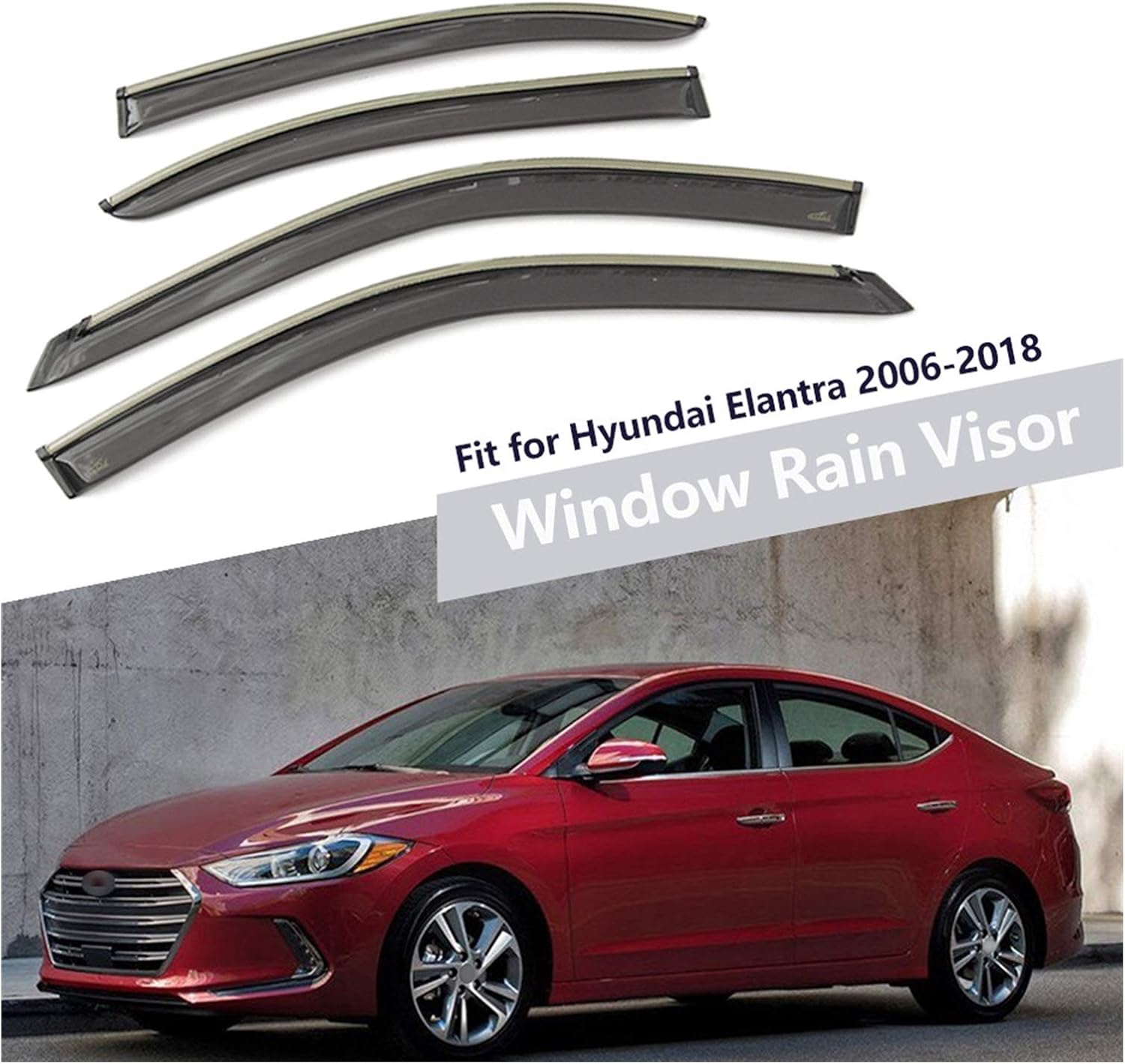 Window Wind Deflectors For Hyundai Elantra 20062018 Side Window Visors
