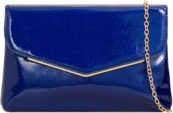 Download Girly HandBags Glossy Vintage Clutch Bag - Royal Blue: Amazon.co.uk: Shoes & Bags