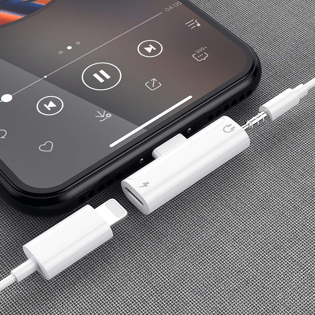 7 XS max Accessori per cavo convertitore auricolare Dongle Supporto iOS 12  7Plus X Adattatore per cuffie per iPhone X Auricolari 3.5mm Jack AUX  Adattatore audio Splitter per iPhone 8 8Plus Adattatori