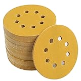 Aiyard 5-Inch 8-Hole Hook and Loop Sanding Discs