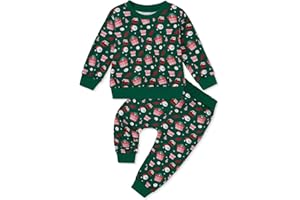 Coco&RARA Toddler Baby Boy Clothes Outfit Long Sleeve Tops+Pants 2PCS Fall Winter Pullover Sweatshirts Sets 1-5T