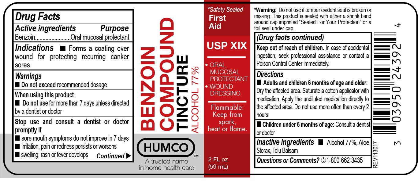 Humco 24392001 Benzoin Compound Tincture, USP, 2oz