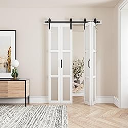 Paintable Bifold Barn Door, Fingerprint-Resistant 3