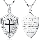 LES OSEWA Cross Necklace for Men Women Sterling Silver Celtic/Crucifix/Jesus/Nail/Jewish/Gothic Cross Pendant Christian Jewelry with Stainless Steel Chain Religious Gift for Mother's Father's Day Christmas