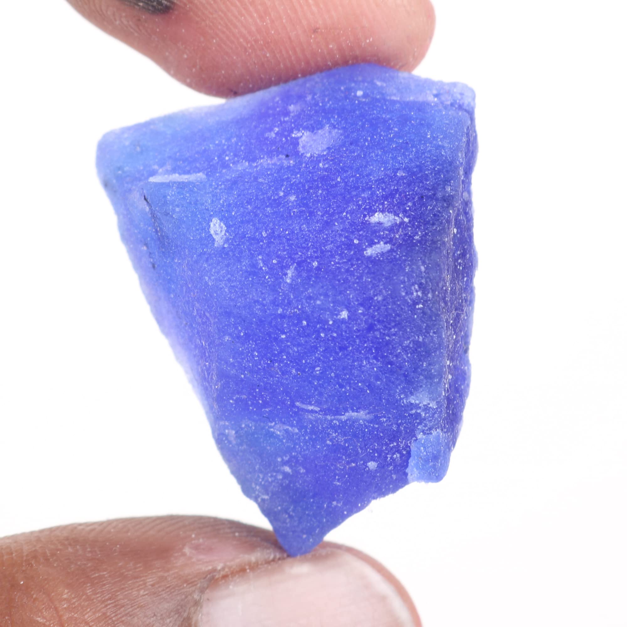 REAL-GEMS 27 Ct Natural Blue Sapphire Rough Gemstones Crystal Rocks for Jewelry Making Real Gem Stones for DIY Projects and Wire Wrapping