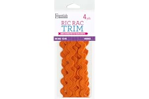ESSENTIALS BY LEISURE ARTS Leisure Arts RIC Rac Trim, 1/2", Orange