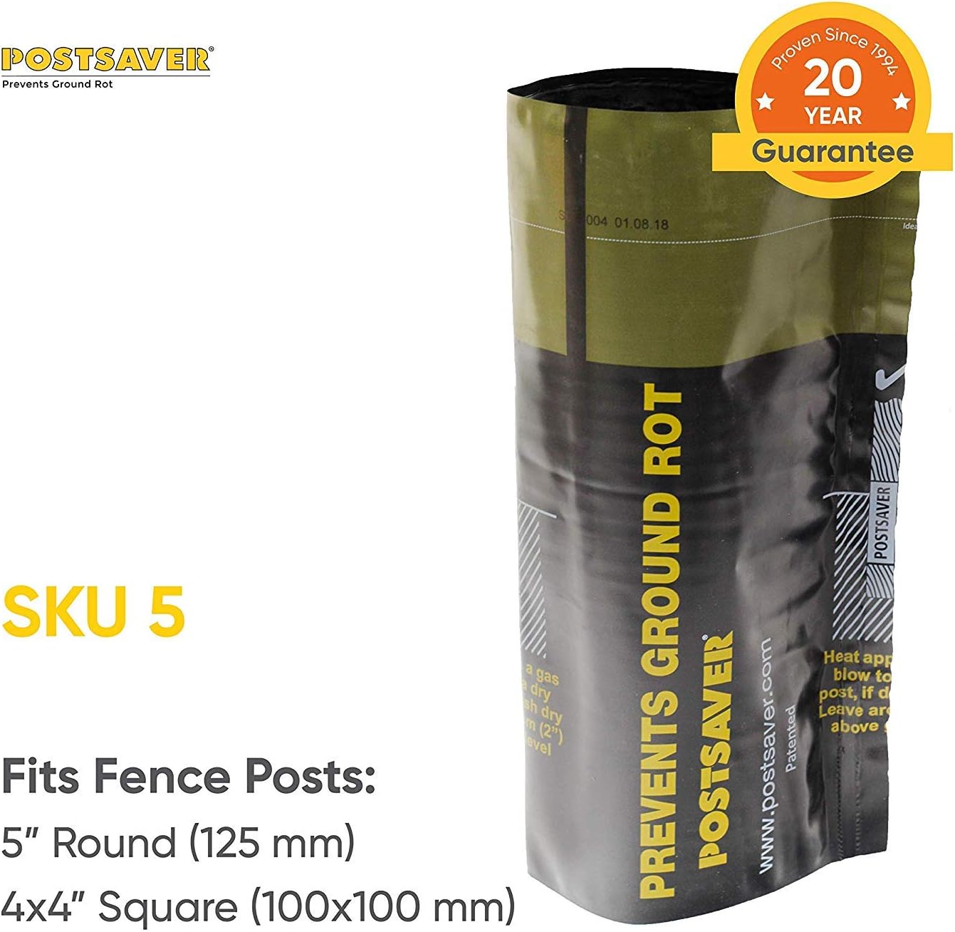Postsaver Fence Post Sleeve for Wood Fencing for Square 100mm Post 4
