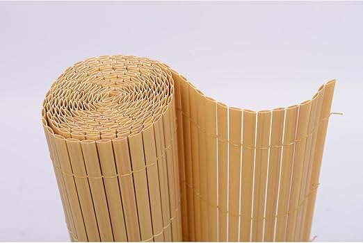 Homcom Multifunktions Pvc Zaun Sichtschutz Rollo Bildschirm Schutz Zaun Balkon Terrasse Jalousien Double Face Robustem Bambus Farbe 180 X 1000 Cm 180 3 X 1 000 8 Cm Amazon De Garten