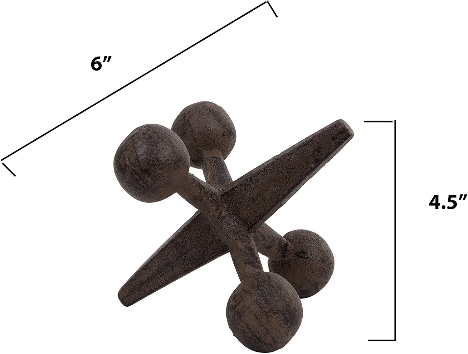 Creative Co-Op CG4322 Retro Decorative Cast Iron Jack, Rust: Home & Kitchen