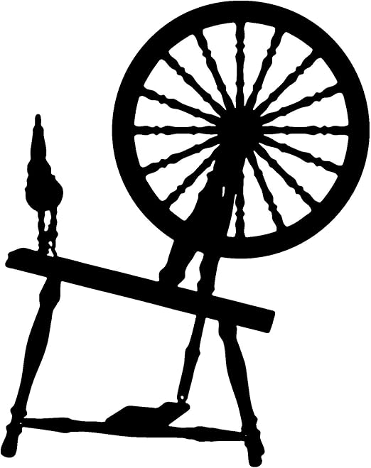 Spinning Wheel , Work Sticker Vinyl Sticker Wall Art Deco Decal