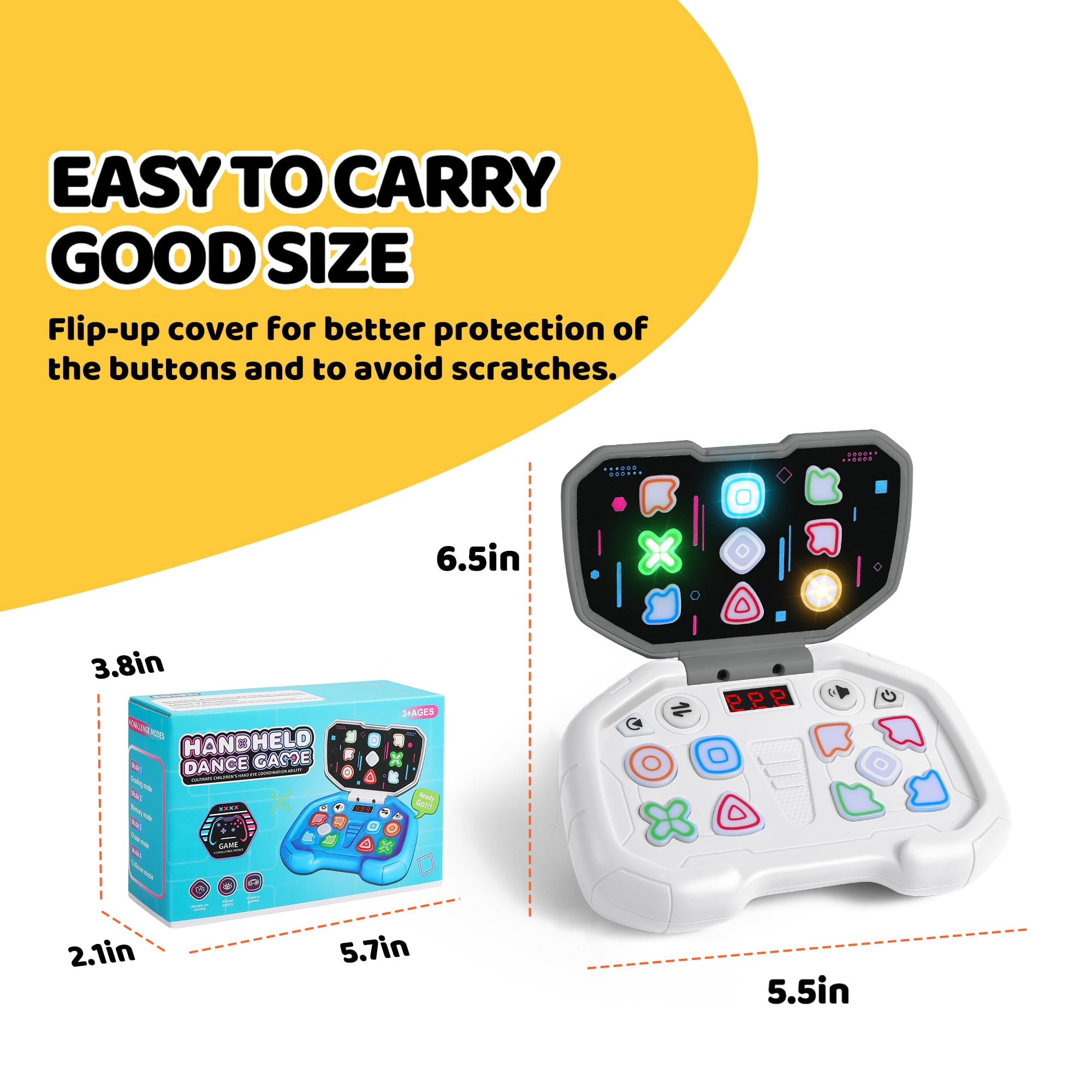 Handheld Game for Kids 6-12, Sensory Fidget Toys for Kids 8-12,,Light Up Memory Game Handheld Electronic Toys Color Memorizing Classic Board GamesBirthday Gifts for Boys Girls，Fidget Toys