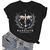 Basgiath War College T-Shirt Dragon Rider T-Shirt Graphic Tee Casual Bookish Short Sleeve Tops